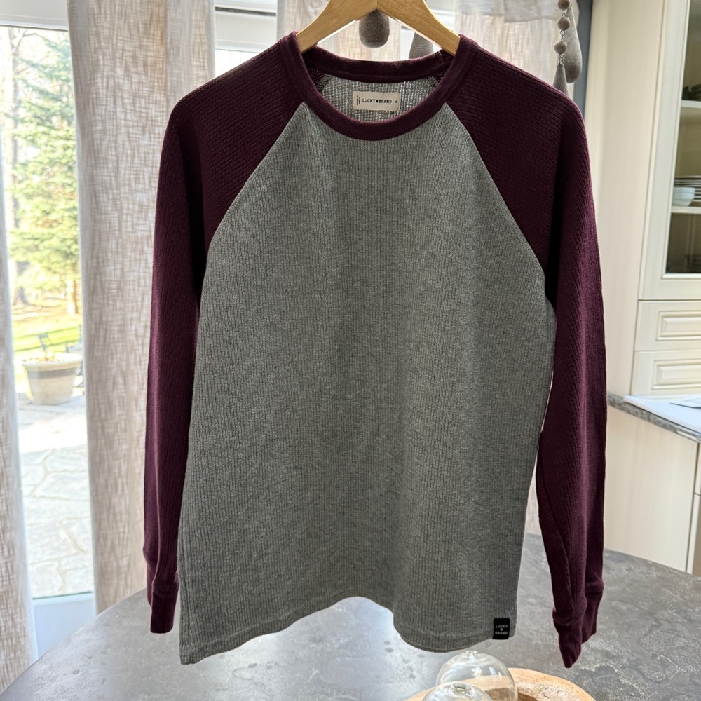 Lucky Brand French Rib Long Sleeved Crewneck
